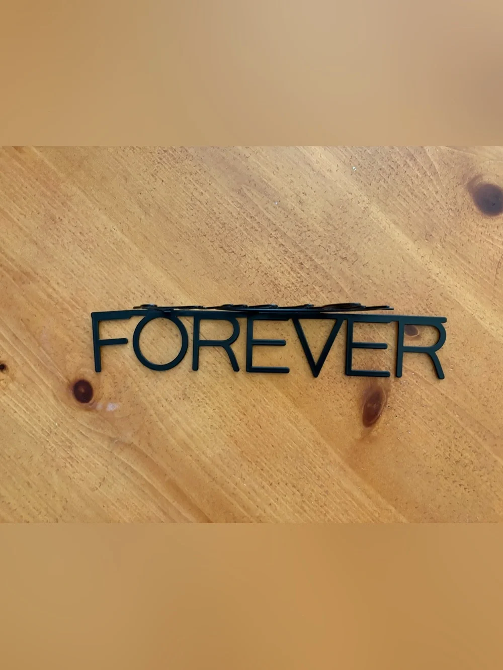 Pottery Barn Family Forever Metal Sign, Black, Brand New